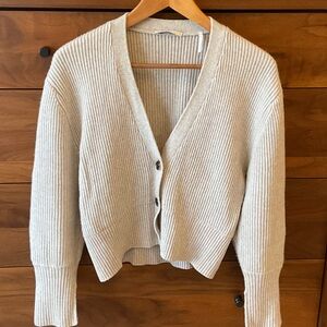 BLDWN Light Gray Wool Cashmere Cardigan